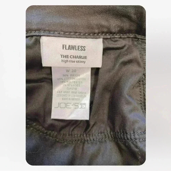 Joe’s Jeans Flawless The Charlie High Rise Skinny Dani  Black Distressed Size 30 - Picture 14 of 15